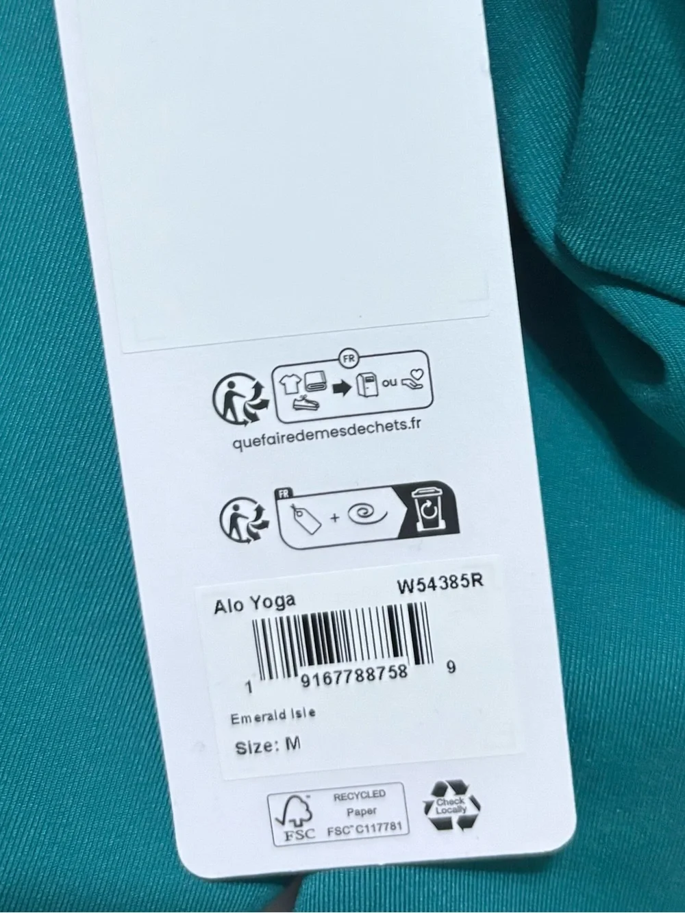 New nwt Alo yoga 16” high waist airbrush capri Emerald Isle green xxs - Picture 2 of 2
